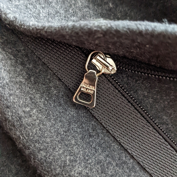 PRADA | charcoal grey wool lined trousers with pockets and ankle zipper detail - Picture 3 of 16